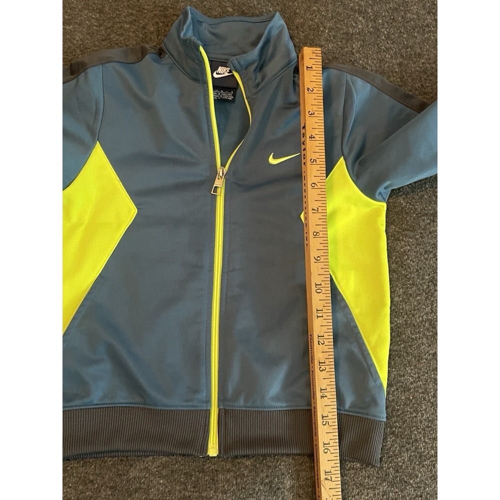 Kids NIKE track Jacket Yellow, Blue Black Size 6 - Picture 5 of 6